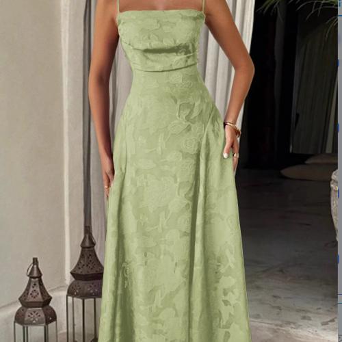Burgundy Lace Floral Maxi Dress | Spaghetti Strap A-Line Formal Evening Gown