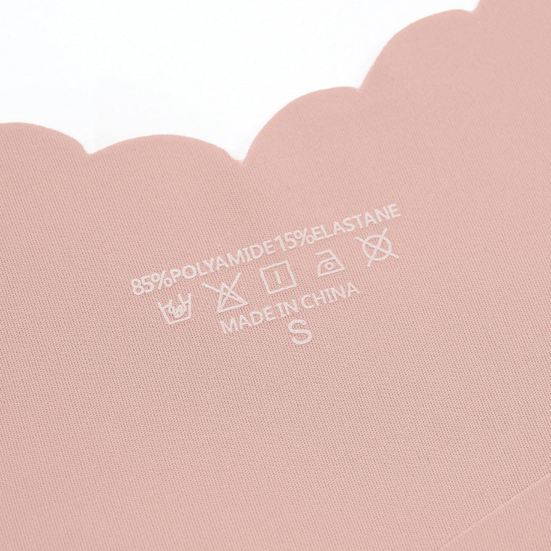 Women's Pink Seamless Panties | No-Show Scalloped Edge Underwear | Soft Invisible Briefs | Everyday Comfort