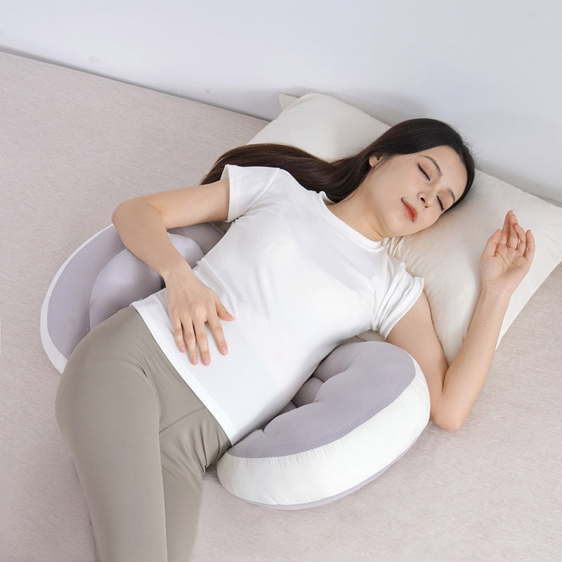 Ergonomic Pregnancy Pillow | Scientific Pressure Partition Support for Waist & Back | Maternity Side Sleeping Pillow for Pregnant Women | Belly Support Cushion