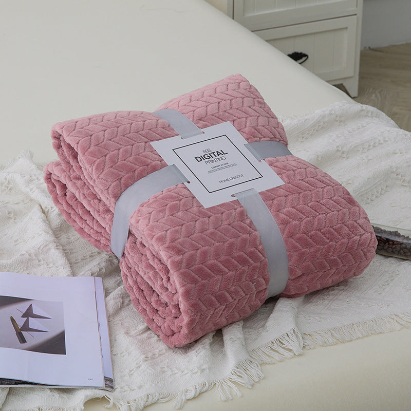 Lavender Flannel Throw Blanket | Soft Cable Knit Texture Fleece Blanket | Home Creative 60S Digital Print Cozy Blanket