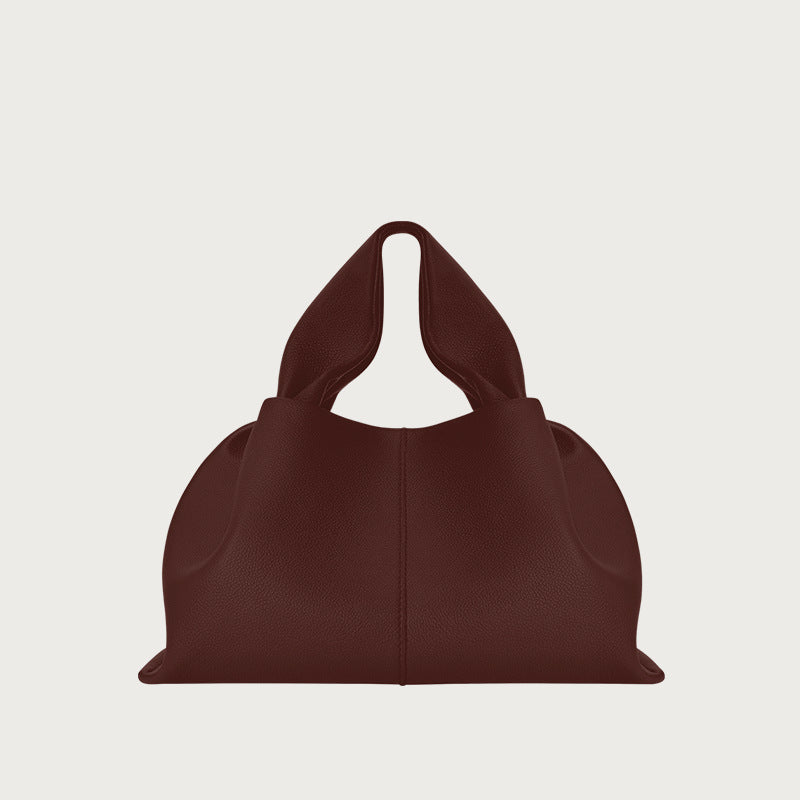 Polene Numero Un Bag in Black Pebbled Leather - Iconic French Handbag | Luxury Shoulder Bag with Top Handle