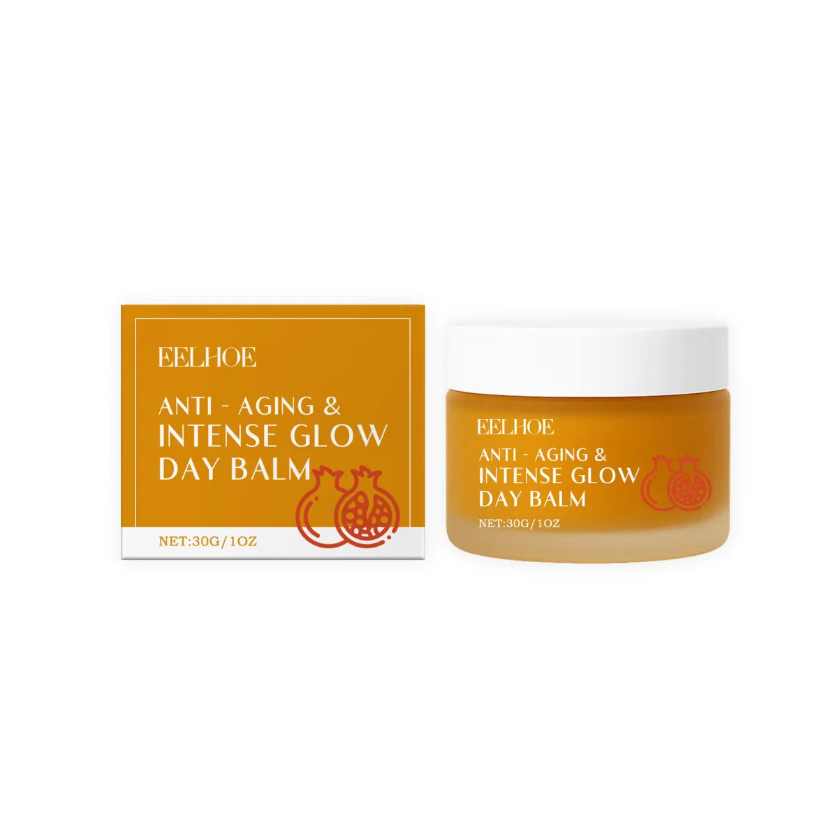 EELHOE 4-Piece Skincare Set | Dark Circle Eye Cream + Anti-Aging Day Balm + Wrinkle Night Balm + Face Scrub | Complete Glow Kit