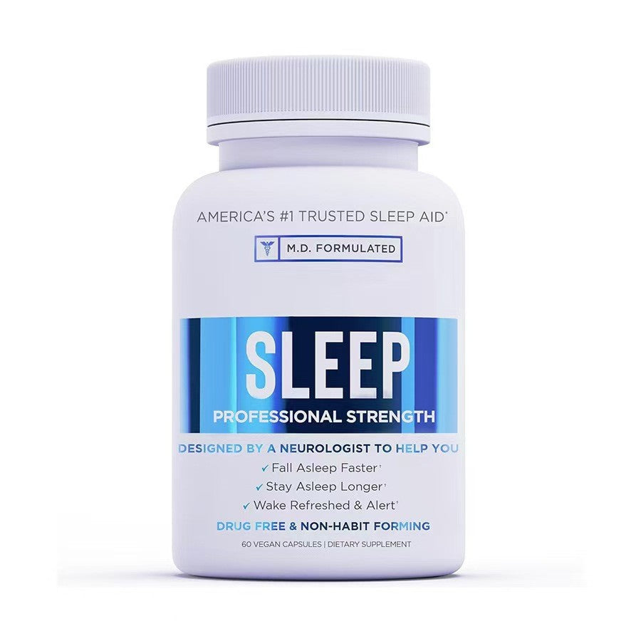 America's #1 Trusted Sleep Aid Professional Strength | MD Formulated Neurologist Designed Sleep Supplement | Fall Asleep Faster Stay Asleep Longer Wake Refreshed | Drug Free Non-Habit Forming 60 Vegan Capsules