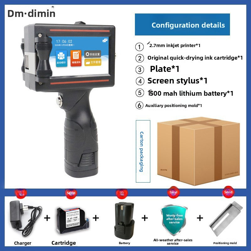 SEO Title
Handheld Inkjet Printer 2.7mm | Smart Touchscreen Portable Date Coder | Expiry Date Batch Number Printing Machine with Quick-Dry Ink
