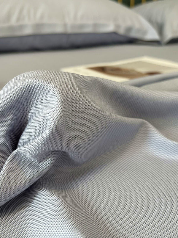 Luxury Grey Textured Bedding Set | Soft Breathable Duvet Cover & Pillowcase | Hotel Quality Bedroom Linen