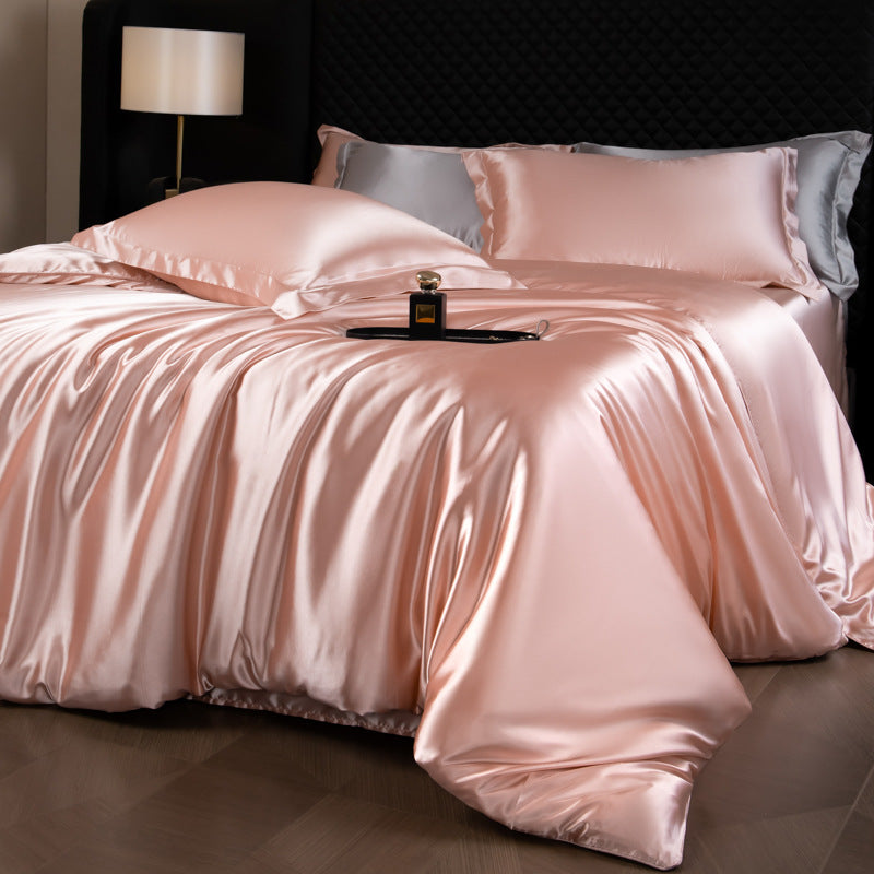 Luxury Black Satin Bedding Set | Silky Smooth Duvet Cover with Pillowcases - Queen & King