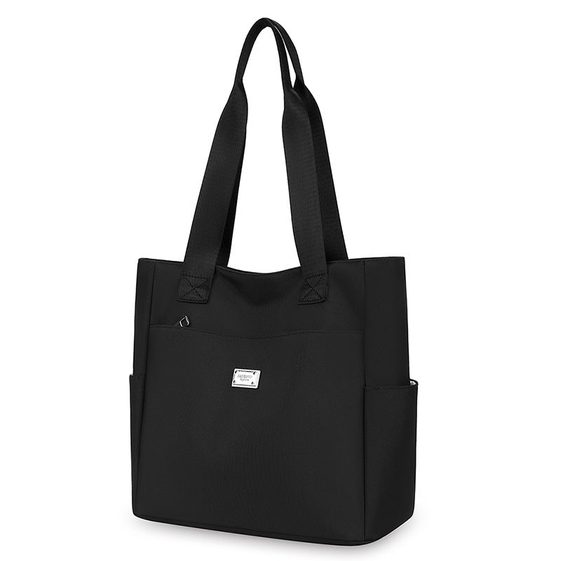 Burgundy Canvas Tote Bag - Large Shoulder Bag with Multiple Pockets | Wine Red Everyday Tote for Work, School & Travel