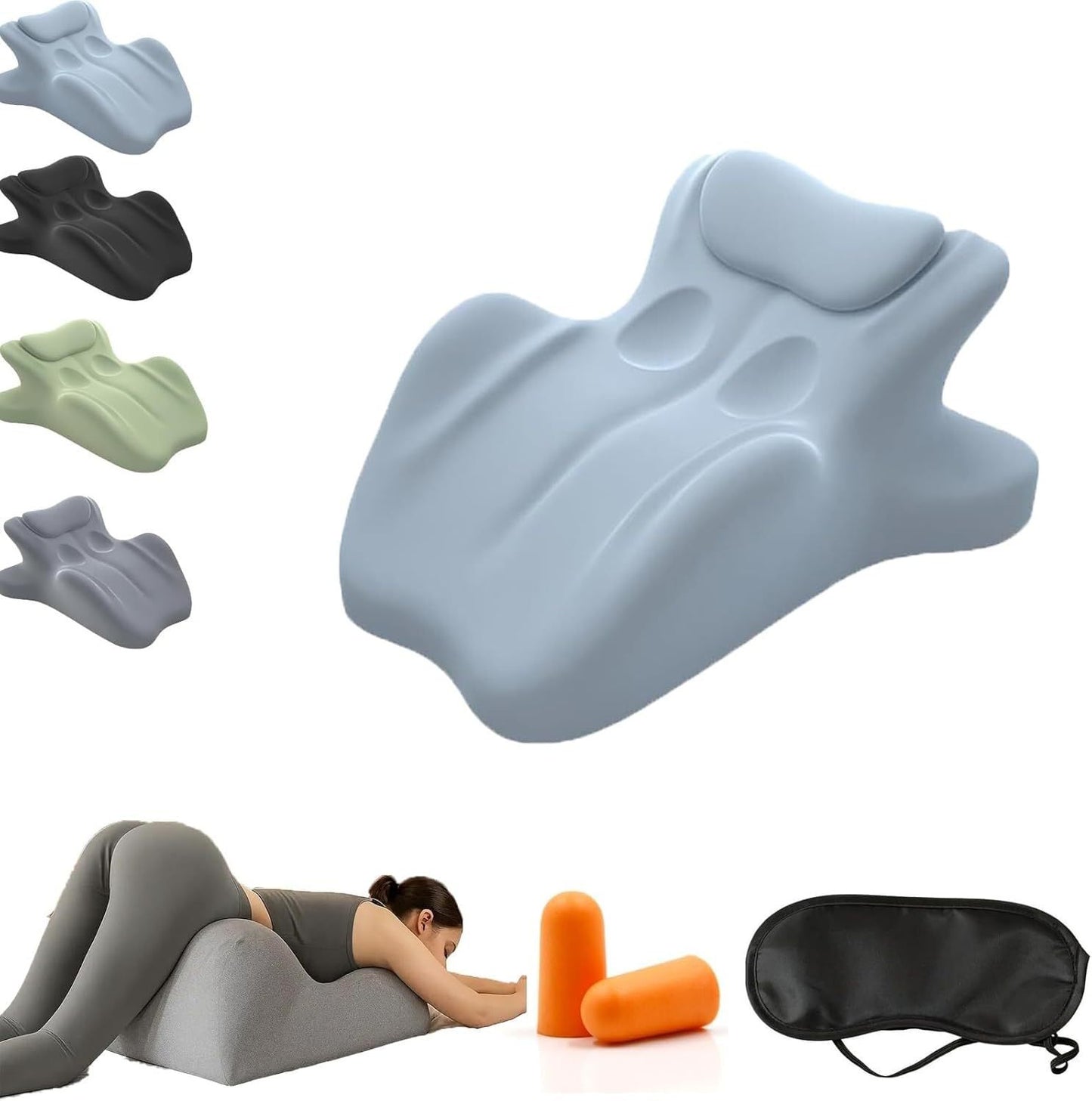 Multifunctional Wedge Pillow | Memory Foam Hip Elevation Pillow for Back Pain Relief Pregnancy & Body Support