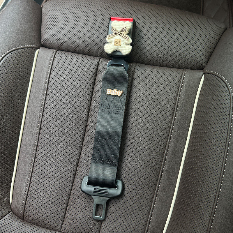 MUA Pregnancy Seat Belt Adjuster with Cute Panda Clip | Maternity Car Seatbelt Shoulder Strap Positioner | Bump Baby Belly Protector | Universal Car Fit