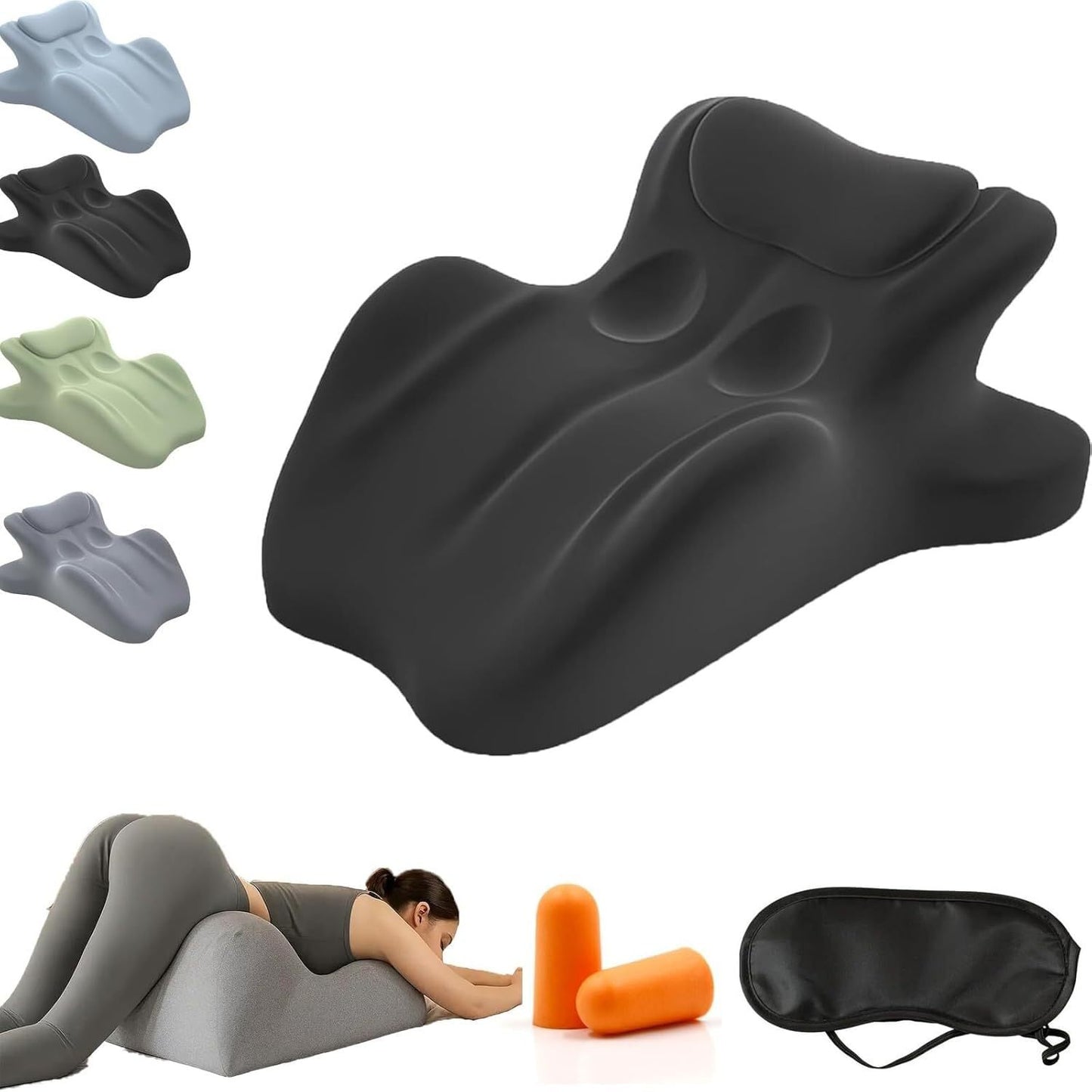 Multifunctional Wedge Pillow | Memory Foam Hip Elevation Pillow for Back Pain Relief Pregnancy & Body Support