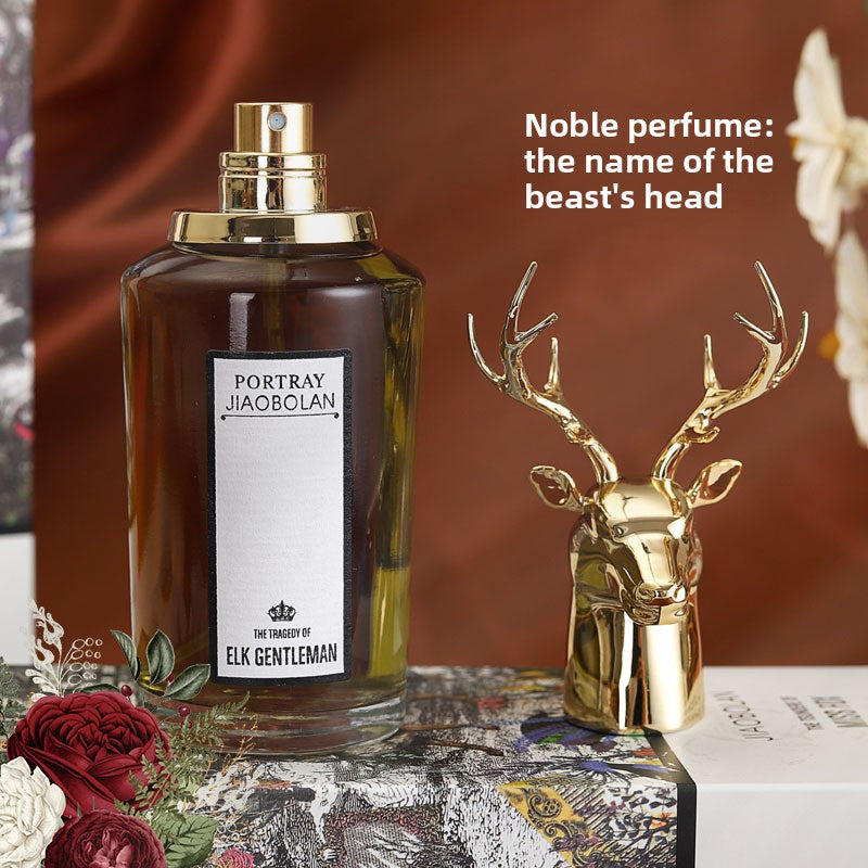 Jiaobolan The Tragedy of Elk Gentleman EDP 75ml | Profumo da Uomo Fougere Orientale | Fragranza Ambrata Brandy Fava Tonka