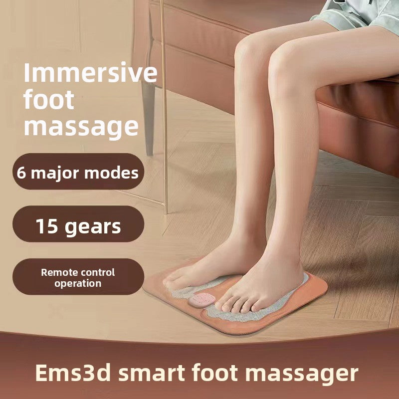 EMS Foot Massager Mat Electric Pulse Foot Stimulator Pad ? Digital LCD Multi-Mode Circulation Booster Pain Relief Massage