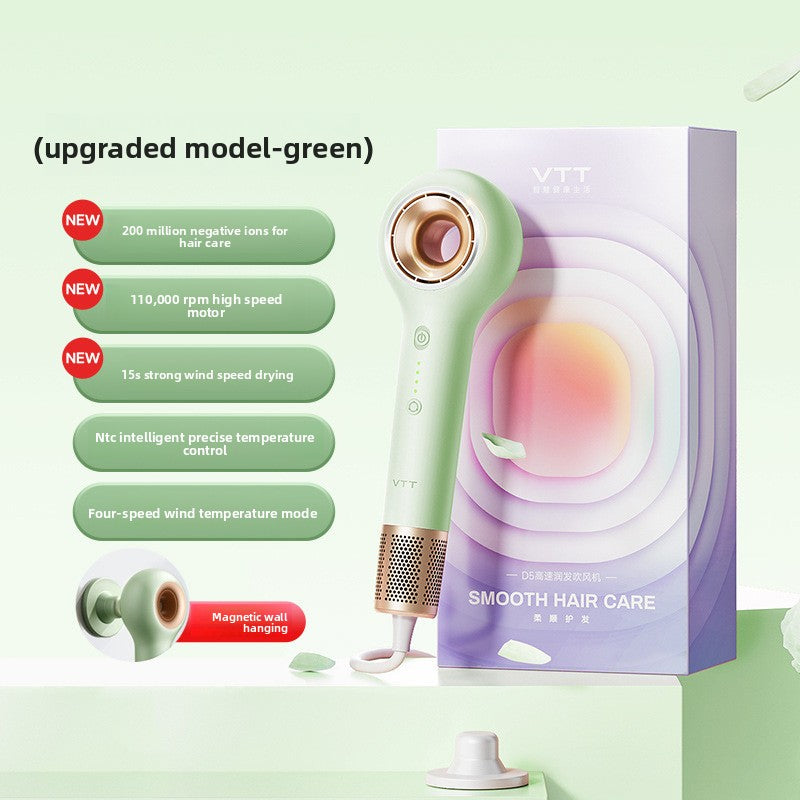 Ionen-Haartrockner 1400W negative Ionen | Schnelles Trocknen Anti-Frizz Föhn | Grau