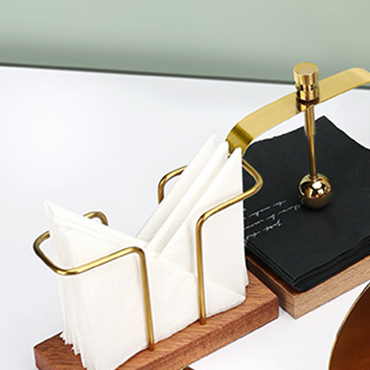 Gold & Walnut Wood Desk Organizer Set | Business Card Holder & Pen Cup | Luxury Office Accessories | Modern Minimalist Desktop Organizer