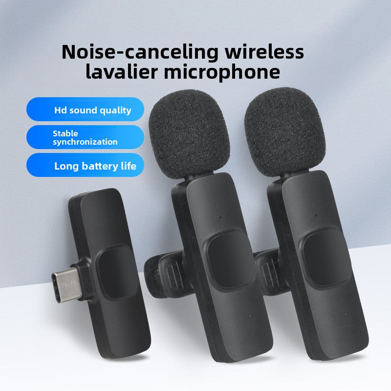 Wireless Lavalier Microphone Set for USB-C | 2 Clip-On Mics & Receiver | Plug & Play for Android, Phones & Laptops | Vlog, Interview & Content Creation