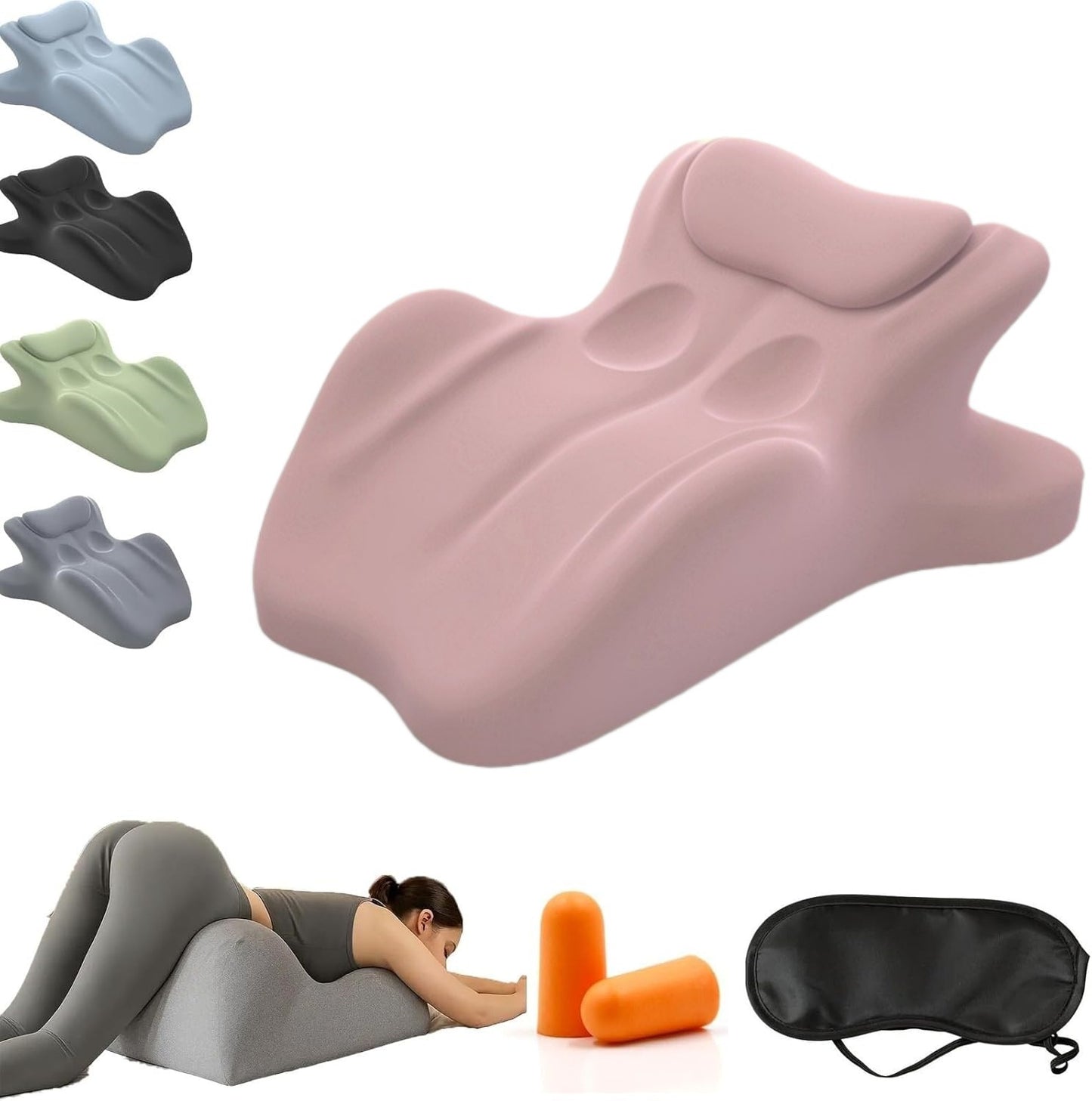 Multifunctional Wedge Pillow | Memory Foam Hip Elevation Pillow for Back Pain Relief Pregnancy & Body Support