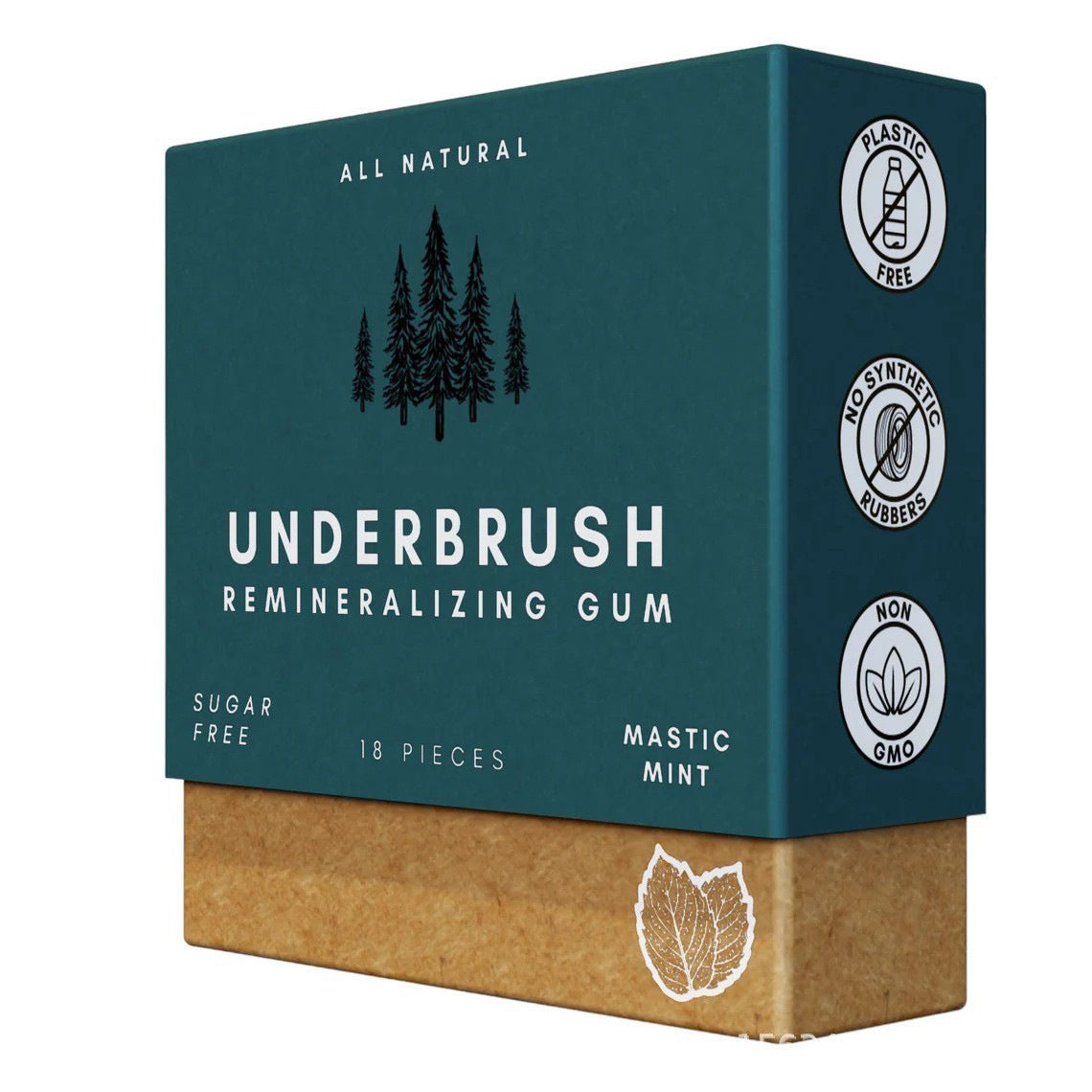 Underbrush Remineralizing Gum - Berry | Natural Sugar-Free Gum | 18 Pieces
