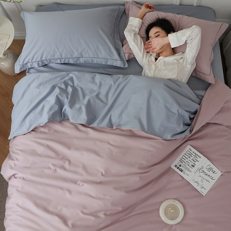 Two-Tone Gray & Taupe Bedding Set | Soft Reversible Duvet Cover with Pillowcases - Queen & King