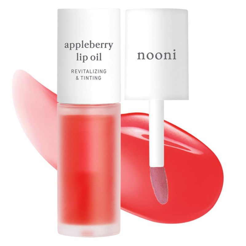 Nooni Appleplum Lip Oil - Voluming & Tinting Korean Lip Oil for Glossy, Plump Lips