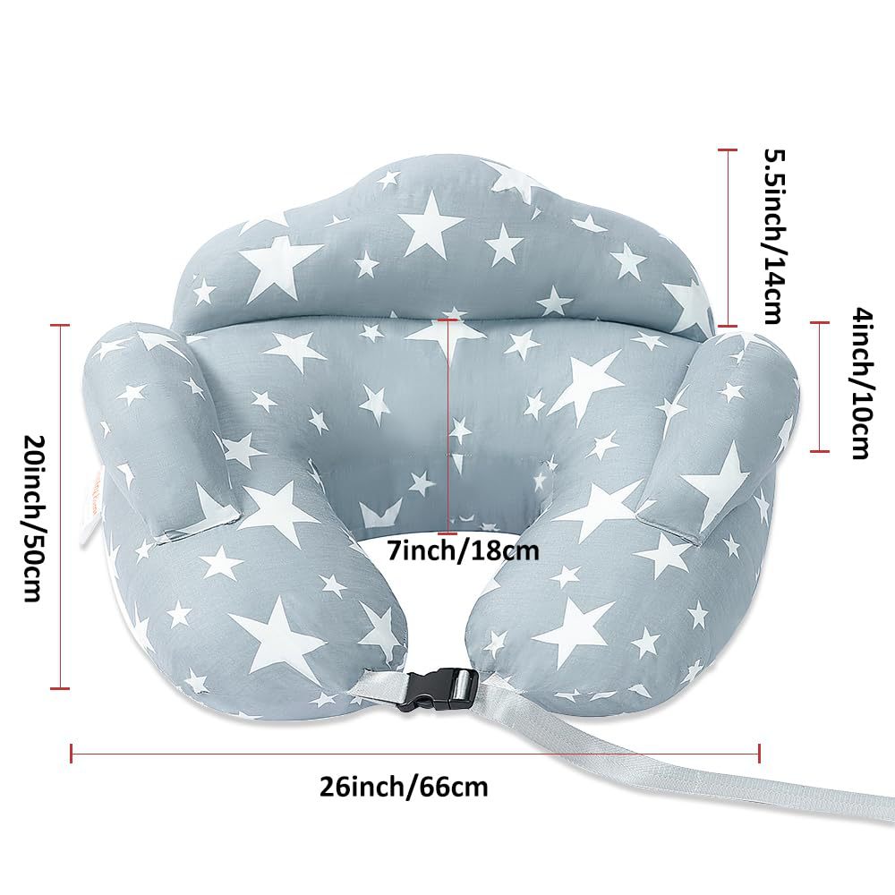 Nursing Breastfeeding Pillow | Botanical Print Baby Feeding Support Cushion | Newborn Infant Arm & Lap Pillow | Postnatal Breastfeeding & Bottle Feeding