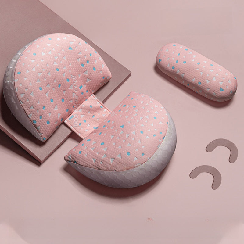 Dual Wedge Pregnancy Pillow Set | Honeycomb Belly & Back Support Maternity Wedge Cushion | Side Sleeper Bump Support | Portable Compact Pregnancy Pillow