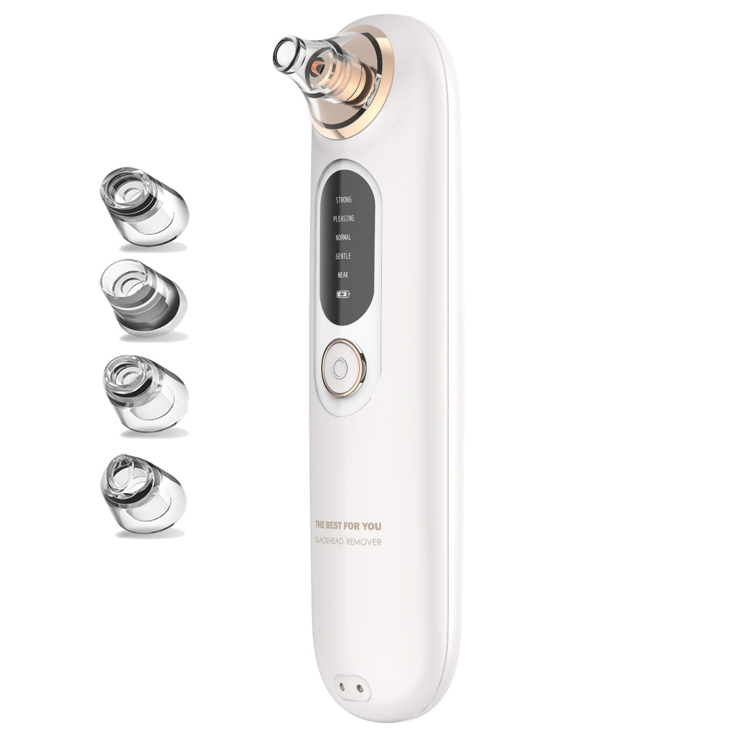 Electric Blackhead Remover Vacuum with Built-In Storage Case | 5 Suction Levels | Multiple Heads | Portable Travel Pore Cleanser