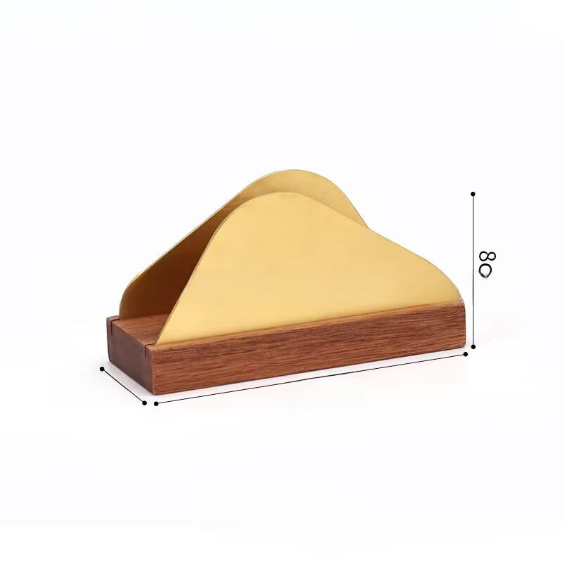 Gold & Walnut Wood Desk Organizer Set | Business Card Holder & Pen Cup | Luxury Office Accessories | Modern Minimalist Desktop Organizer