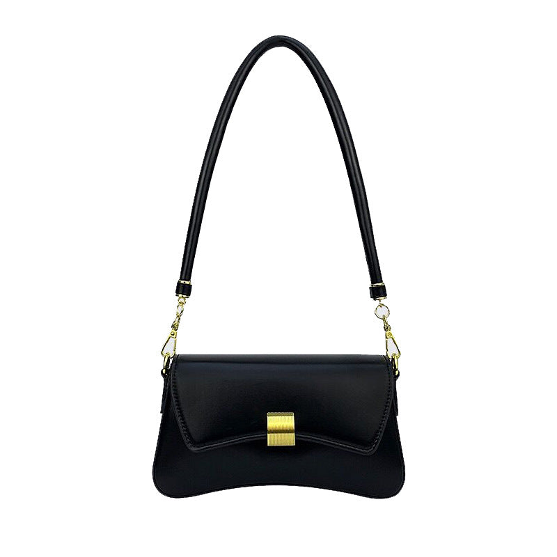 White Mini Shoulder Bag with Gold Hardware | Leather Flap Crossbody Purse | Chic Women's Handbag