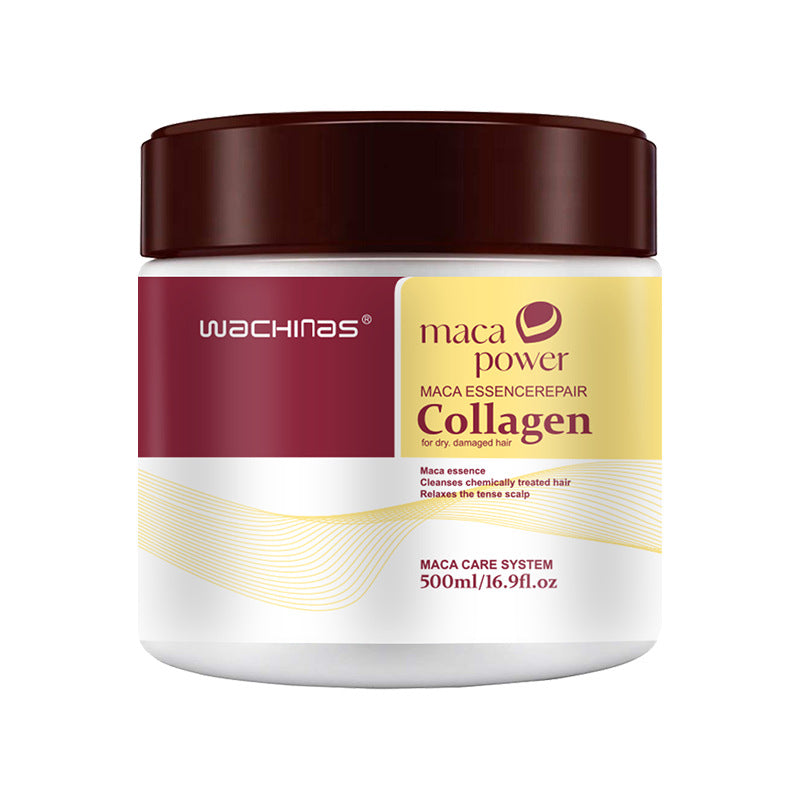 Wachinas Maca Power Collagen Hair Mask | Maca Essence Repair for Dry Damaged & Chemically Treated Hair Scalp Relaxing Treatment ? 500ml / 16.9 fl.oz