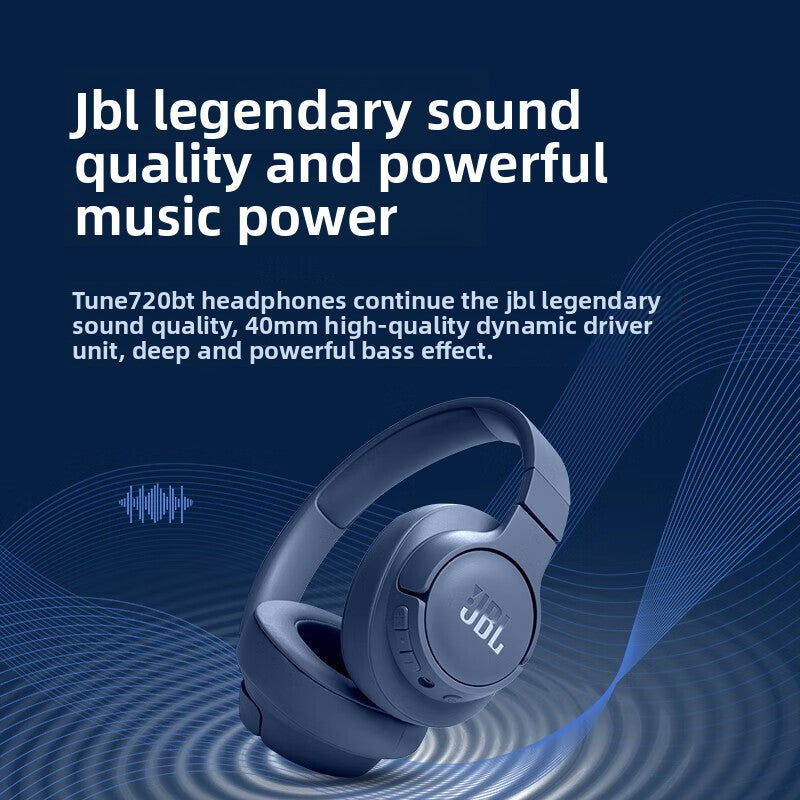 JBL Tune 720BT Wireless Bluetooth Headphones | Pure Bass Over-Ear Headphones | 76Hr Battery & Hands-Free Calls | by Harman | Black