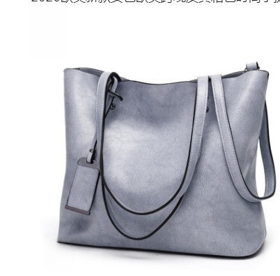 Cognac Brown Leather Tote Bag with Crossbody Strap | Vintage Style Shoulder Bag