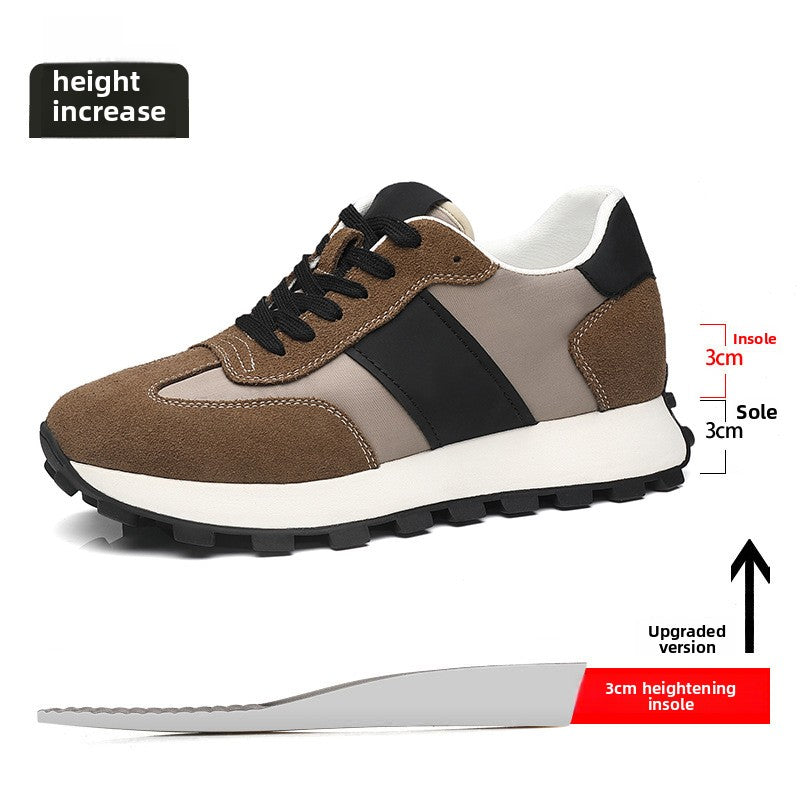 Light Gray Suede Retro Runner Sneaker Beige Panel White Lace Up Gum Sole Casual | Women Men Comfortable Everyday Walking Fashion Sneaker Shoes
