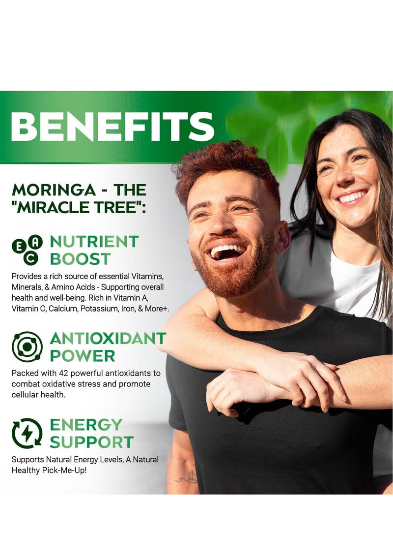 Rosabella Moringa 100% Pure Maximum Potency Set of 2 | 60 Capsules | GMP Certified Sleep, Joint & Energy Support Supplement