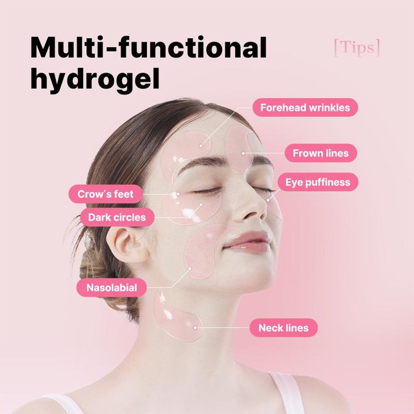 BARUBT Peptide Collagen Hydrogel Eye Patches | Niacinamide + Adenosine + Caffeine + Vitamin B12 | Dark Circles & Puffiness Relief