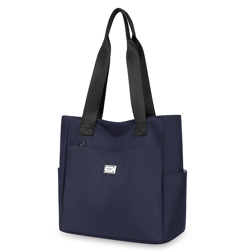 Burgundy Canvas Tote Bag - Large Shoulder Bag with Multiple Pockets | Wine Red Everyday Tote for Work, School & Travel