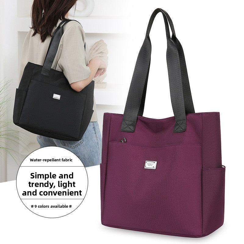 Burgundy Canvas Tote Bag - Large Shoulder Bag with Multiple Pockets | Wine Red Everyday Tote for Work, School & Travel