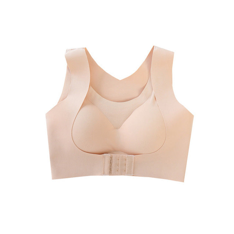 Women's Plus Size Posture Corrector Bra | X-Back Front Clasp Wireless Support Bra | Sizes up to 5XL