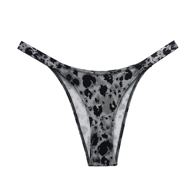 Damen Stringtanga mit Animal-Print, sexy, niedriger Bund, freche Höschen, Zebra-Leopardenmuster, Unterwäsche mit Taillenbund