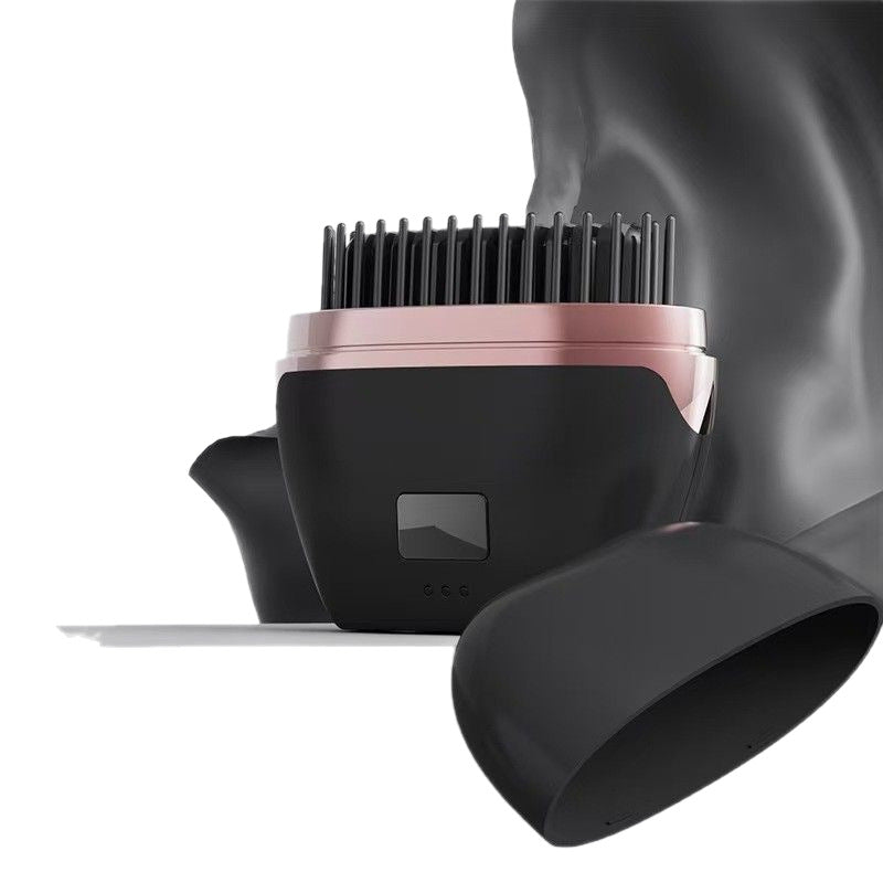 Mini Ionic Hair Straightening Brush | 3-Level Temp Control 60-Min Battery | Millions of Negative Ions Scalp Energizing Comb | Portable Pink Electric Hair Smoother