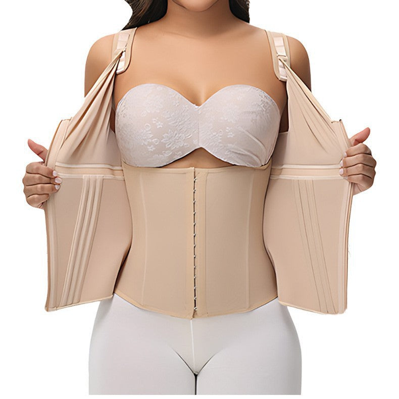 Black Waist Trainer Vest for Women | Zipper Corset Sauna Sweat Tank Top Body Shaper