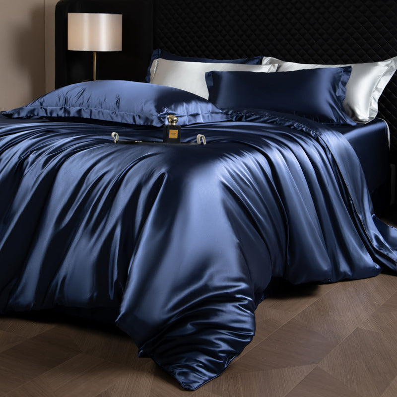 Luxury Black Satin Bedding Set | Silky Smooth Duvet Cover with Pillowcases - Queen & King