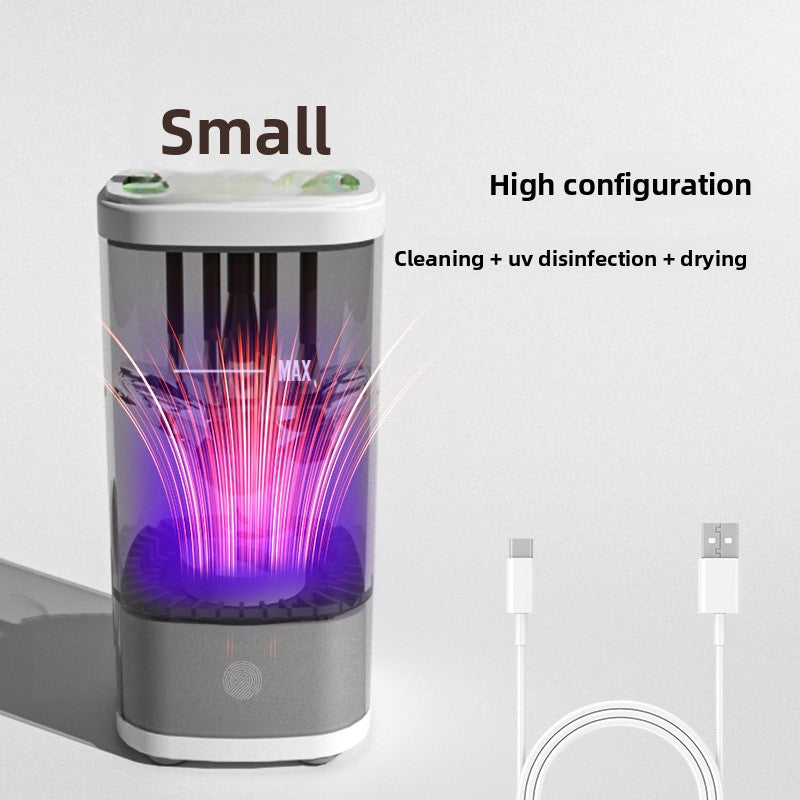 Electric Makeup Brush Cleaner Machine | Automatic Brush Washing Drying Storage Tool USB Rechargeable