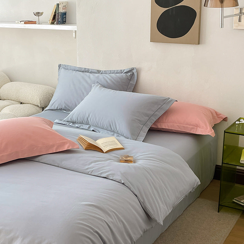 Two-Tone Gray & Taupe Bedding Set | Soft Reversible Duvet Cover with Pillowcases - Queen & King