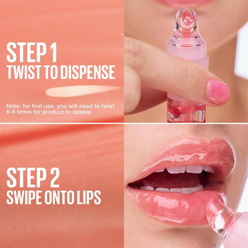 Lifter Gel Lip Oil in Gel Plumping Lip Gloss ? Hydrating Glossy Pink Lip Treatment for Fuller Softer Lips