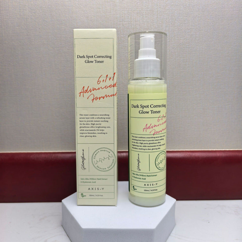 AXIS-Y Dark Spot Correcting Glow Toner | 6+1+1 Advanced Formula | Glutathione + Niacinamide 5% + Hyaluronic Acid | 125ml Brightening Korean Toner