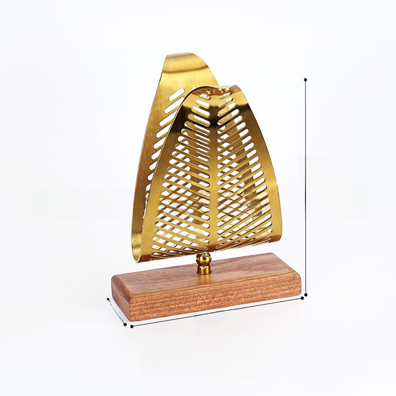 Gold & Walnut Wood Desk Organizer Set | Business Card Holder & Pen Cup | Luxury Office Accessories | Modern Minimalist Desktop Organizer