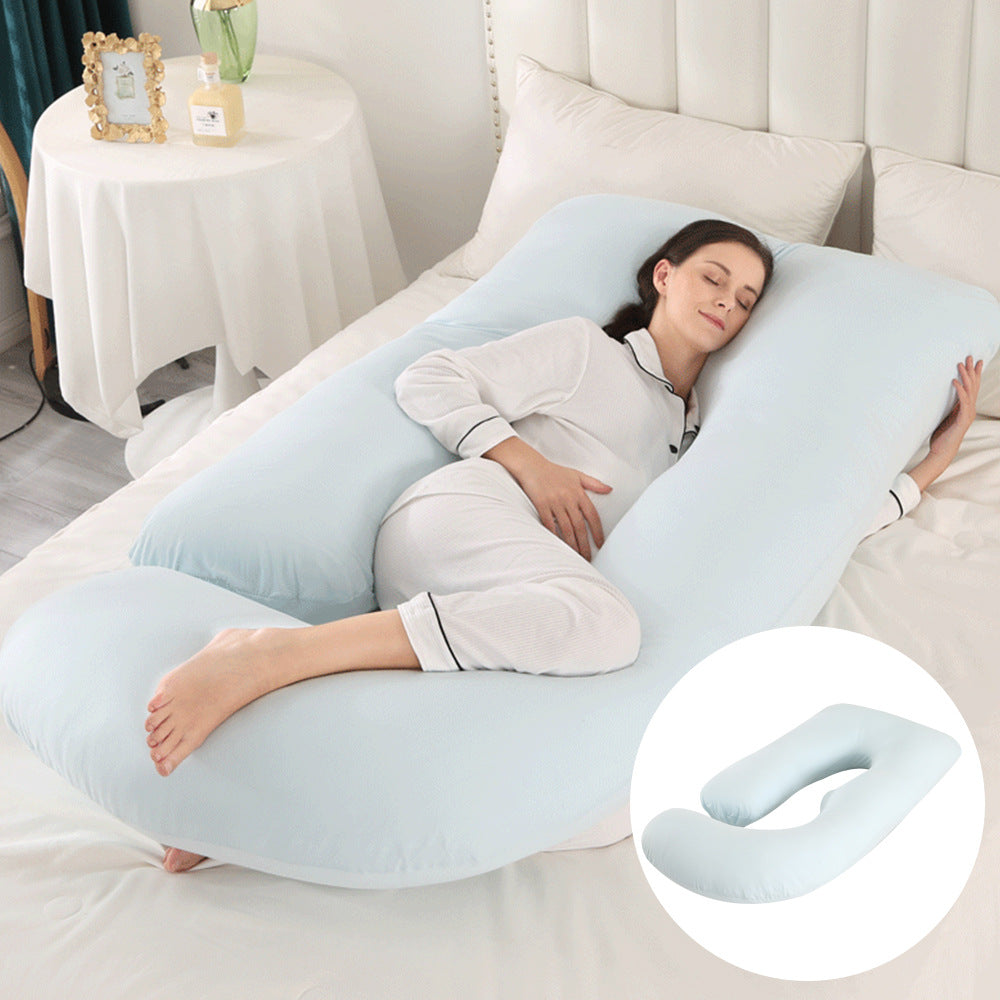 U-Shape Full Body Pregnancy Pillow | Velvet Maternity Body Pillow for Belly Back Hip & Knee Support | Side Sleeper Total Support Cushion | Grey