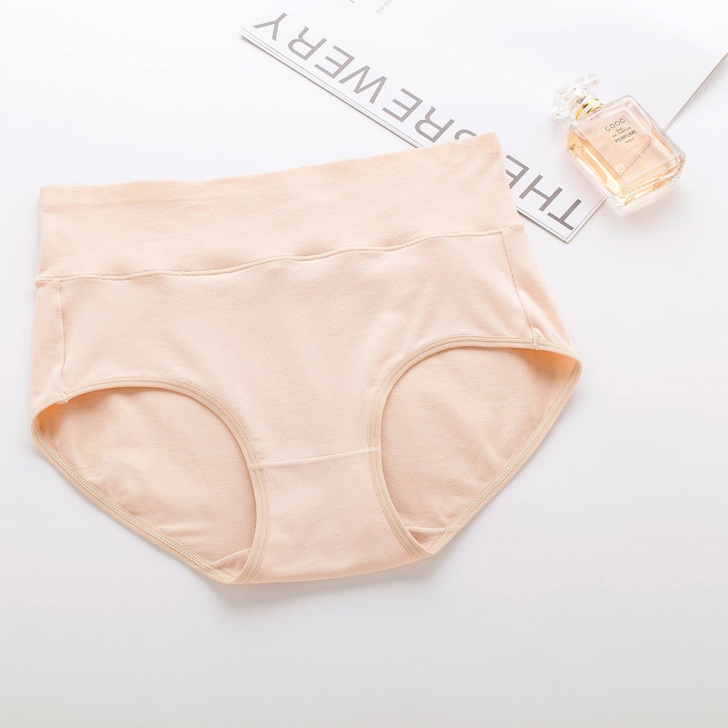 Slip da donna a vita alta in cotone | Mutandine contenitive a copertura totale | Culotte comode grigie | Taglie forti