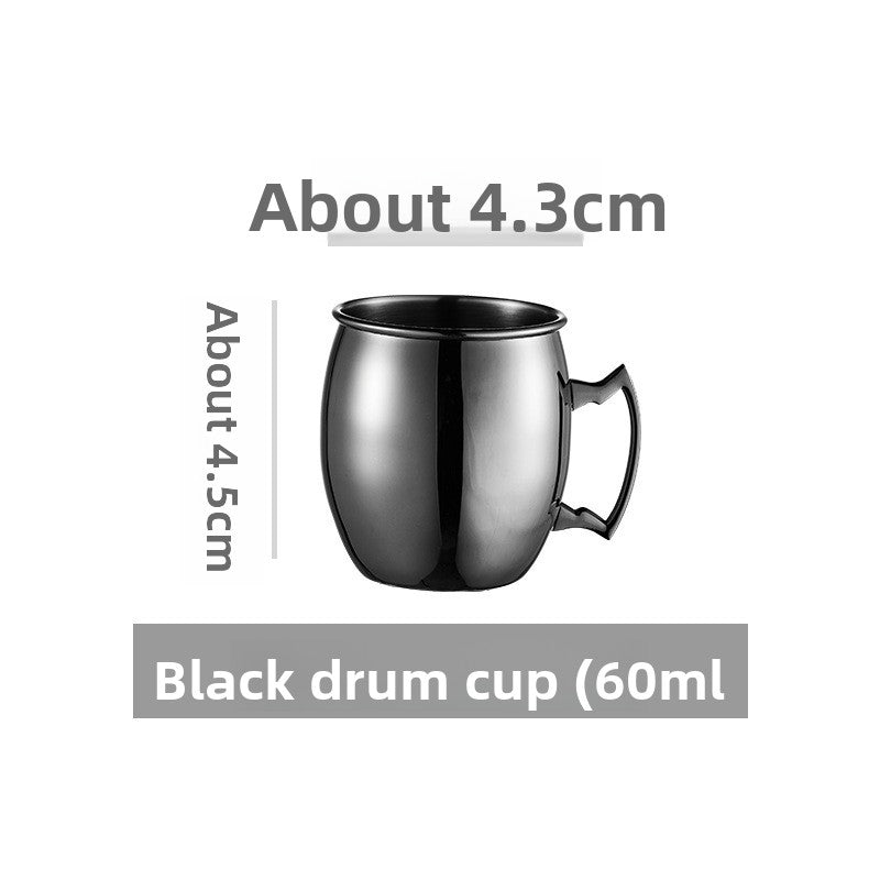 Hammered Moscow Mule Mug | Copper Rose Gold & Black Stainless Steel Cocktail Cup | Premium Bar Drinkware for Home & Party