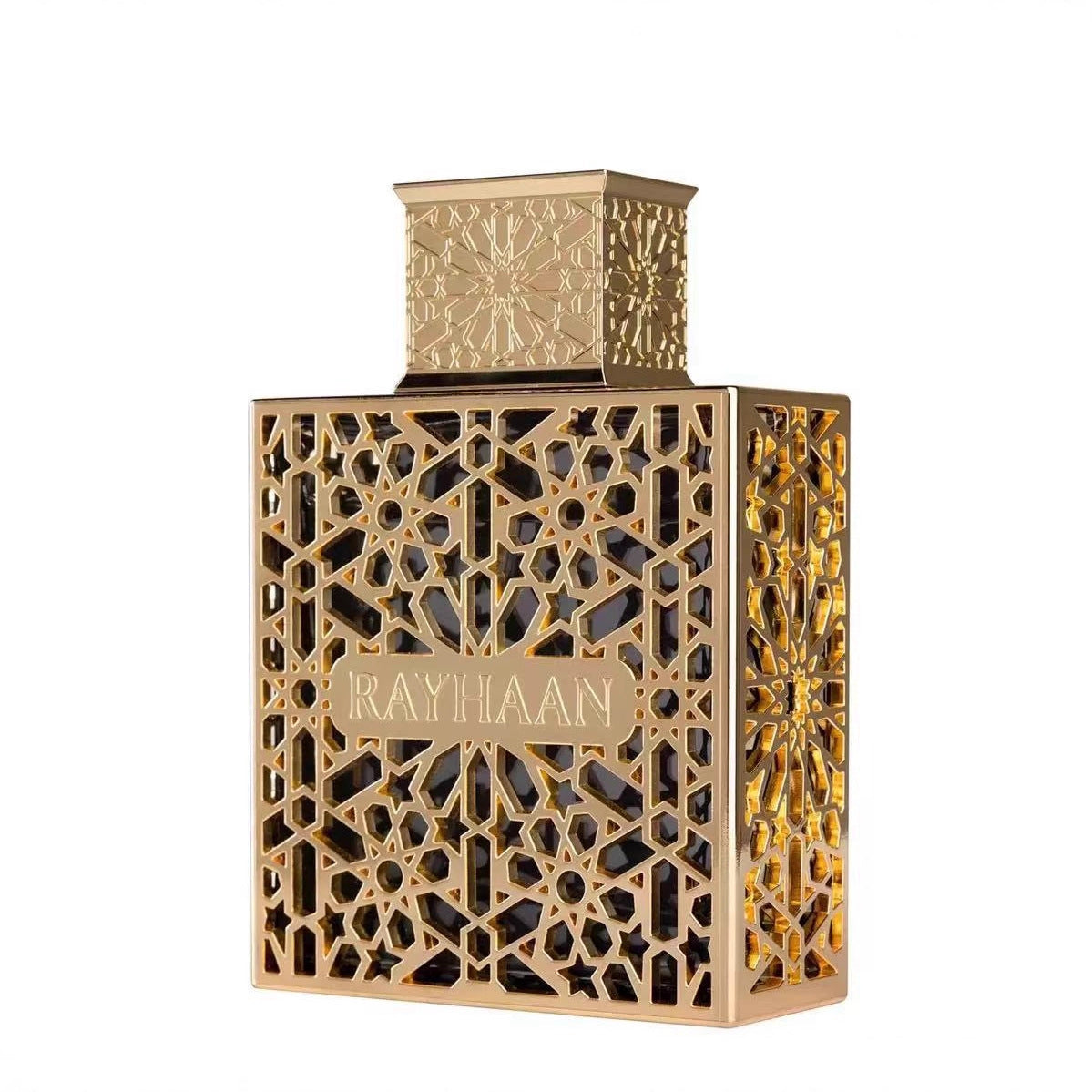 Rayhaan Perfume | Luxury Arabian Eau de Parfum | Gold Islamic Geometric Bottle | Long Lasting Oriental Fragrance for Men & Women